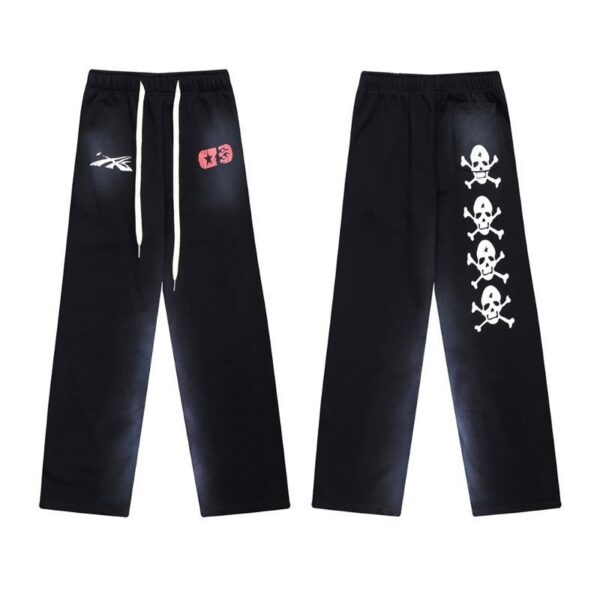 Hellstar Faded Black Skull Stacked Sweatpants OKZY2026444