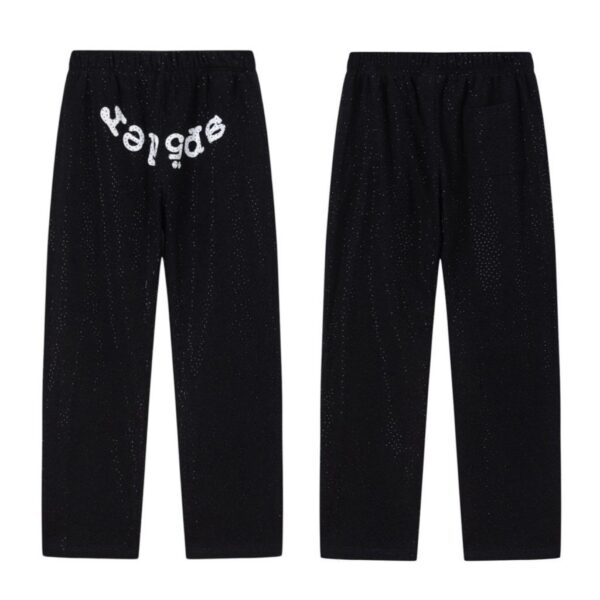 Sp5der Black Rhinestone Pants OKZY2026447