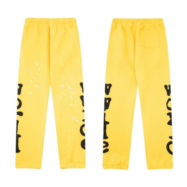 Sp5der Yellow Star Print Sweatpants OKZY2026454