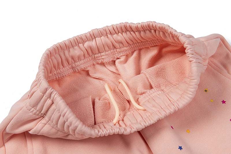 Sp5der Pink Side Star Logo Sweatpants OKZY2026458