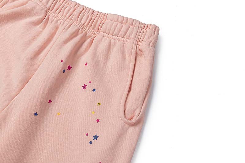 Sp5der Pink Side Star Logo Sweatpants OKZY2026458