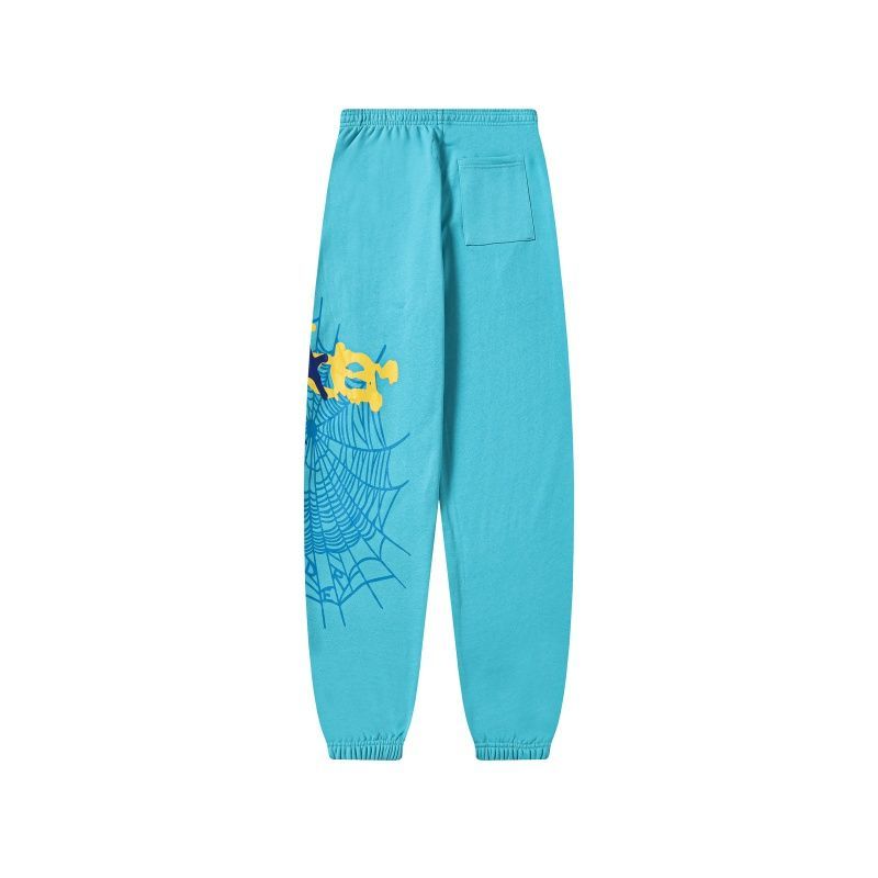 Sp5der Blue Web Star Sweatpants OKZY2026459