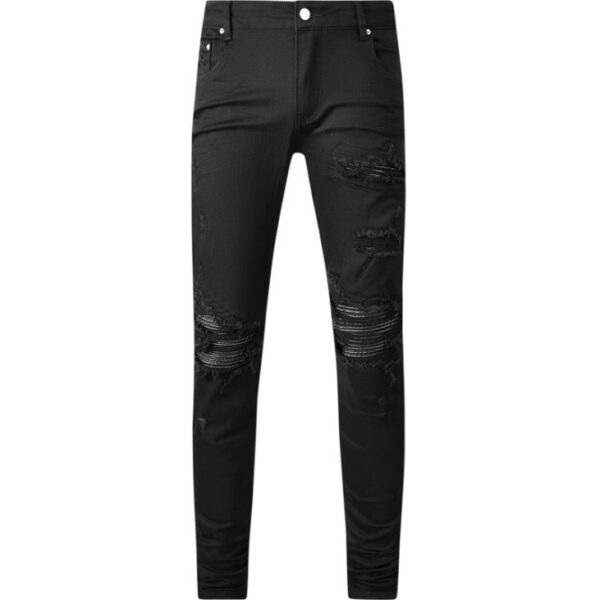 Amiri Frayed Biker Black Jeans OKZY202645
