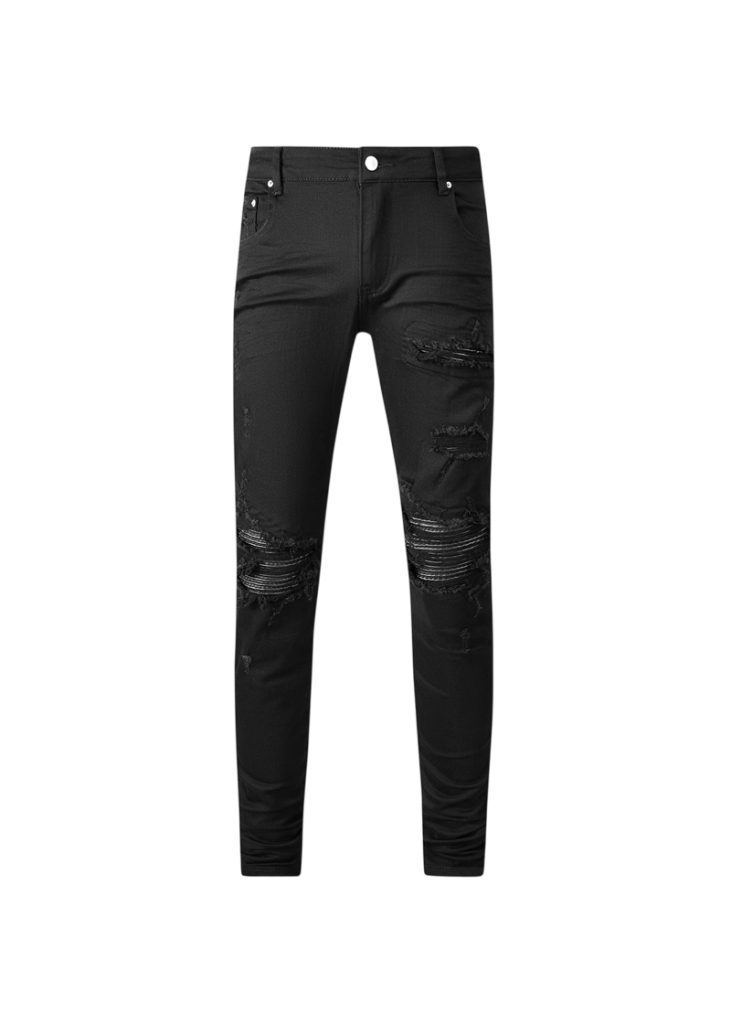 Amiri Frayed Biker Black Jeans OKZY202645