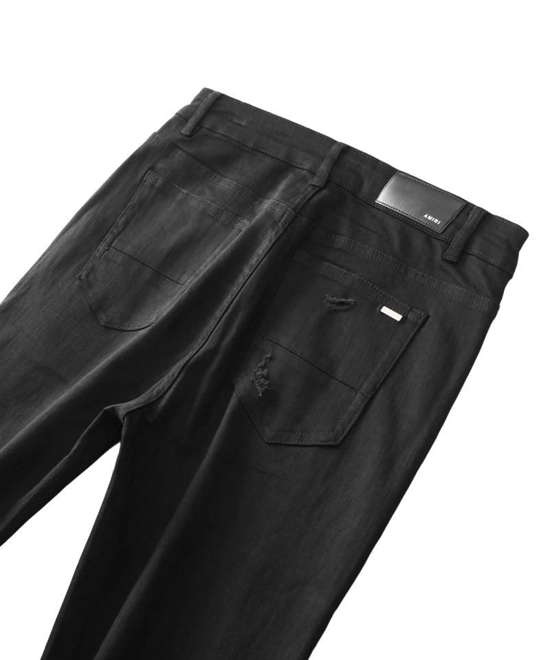Amiri Frayed Biker Black Jeans OKZY202645