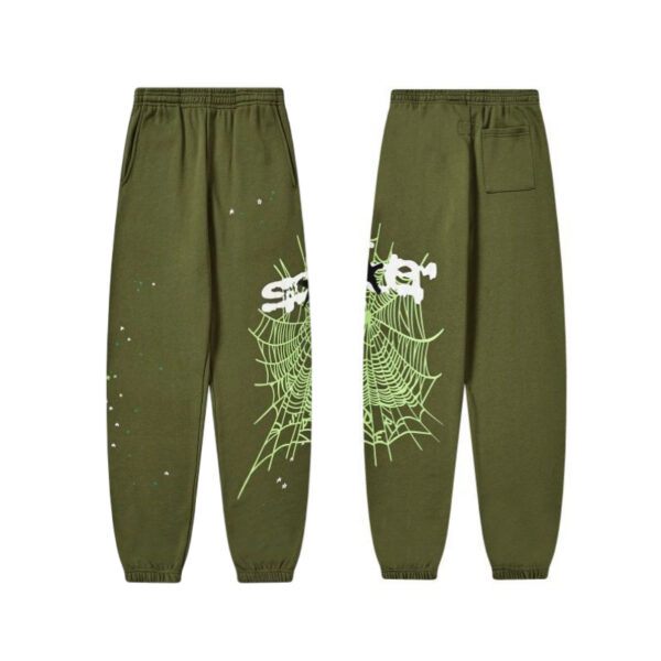 Sp5der Olive Web Star Sweatpants OKZY2026462
