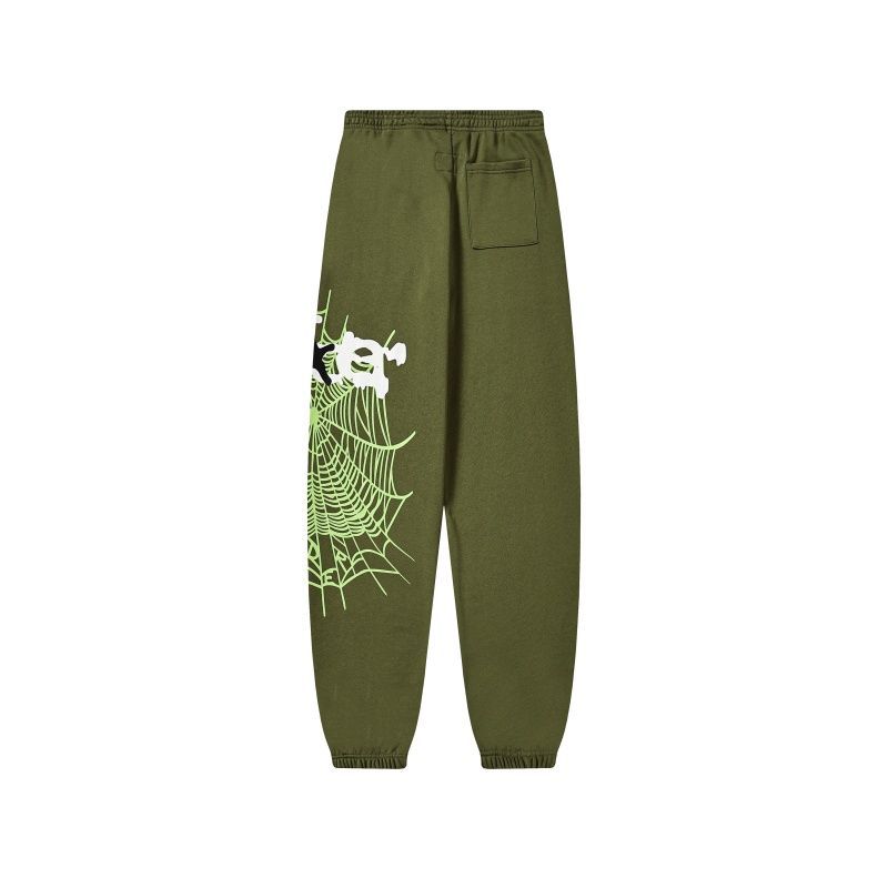 Sp5der Olive Web Star Sweatpants OKZY2026462