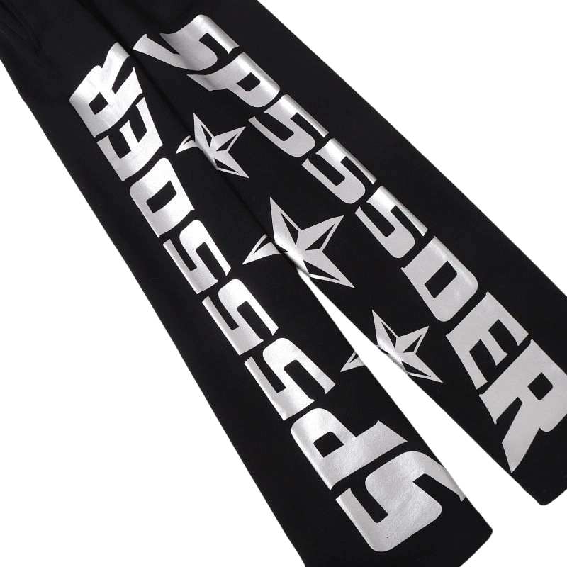 Sp5der Side Logo Star Wide Leg Pants OKZY2026463