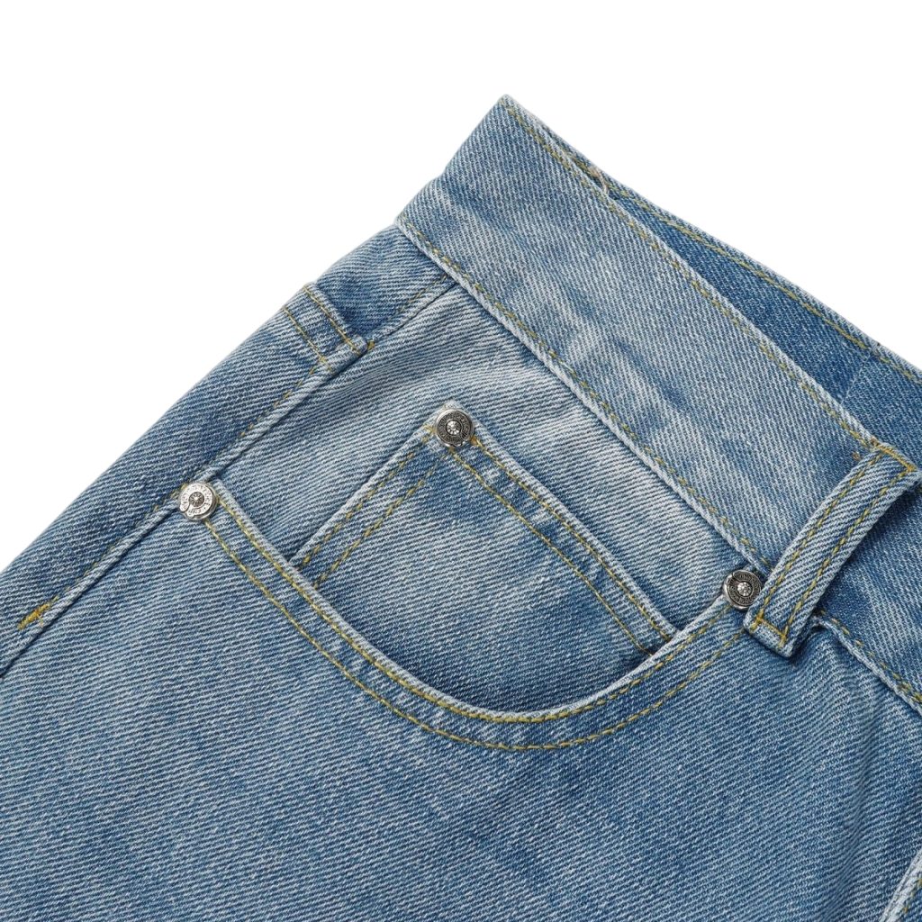 Chrome Hearts Blue Leopard Cross Patch Flared Jeans OKZY2026467