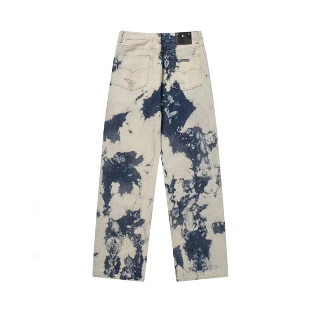 Chrome Hearts Tie Dye Distressed Cross Patch Jeans OKZY2026469