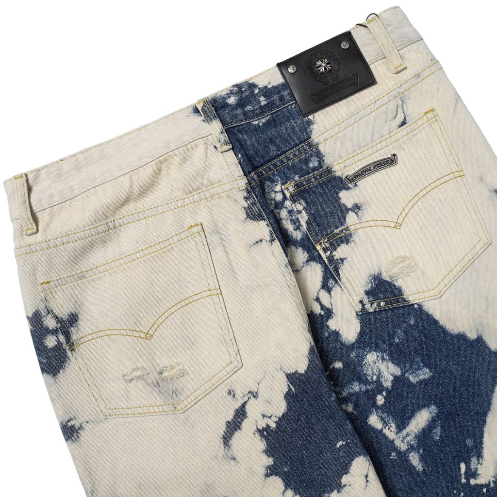 Chrome Hearts Tie Dye Distressed Cross Patch Jeans OKZY2026469