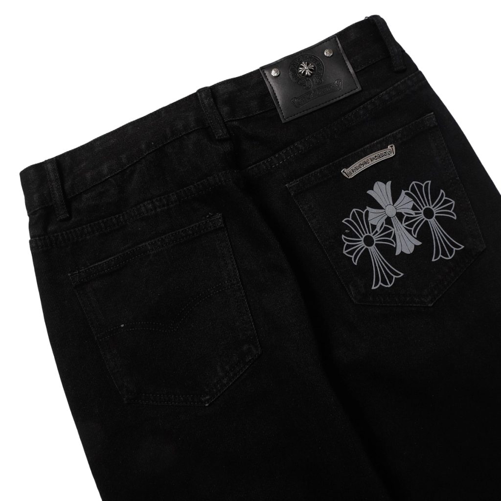 Chrome Hearts Paint Splatter Yellow Cross Jeans OKZY2026473