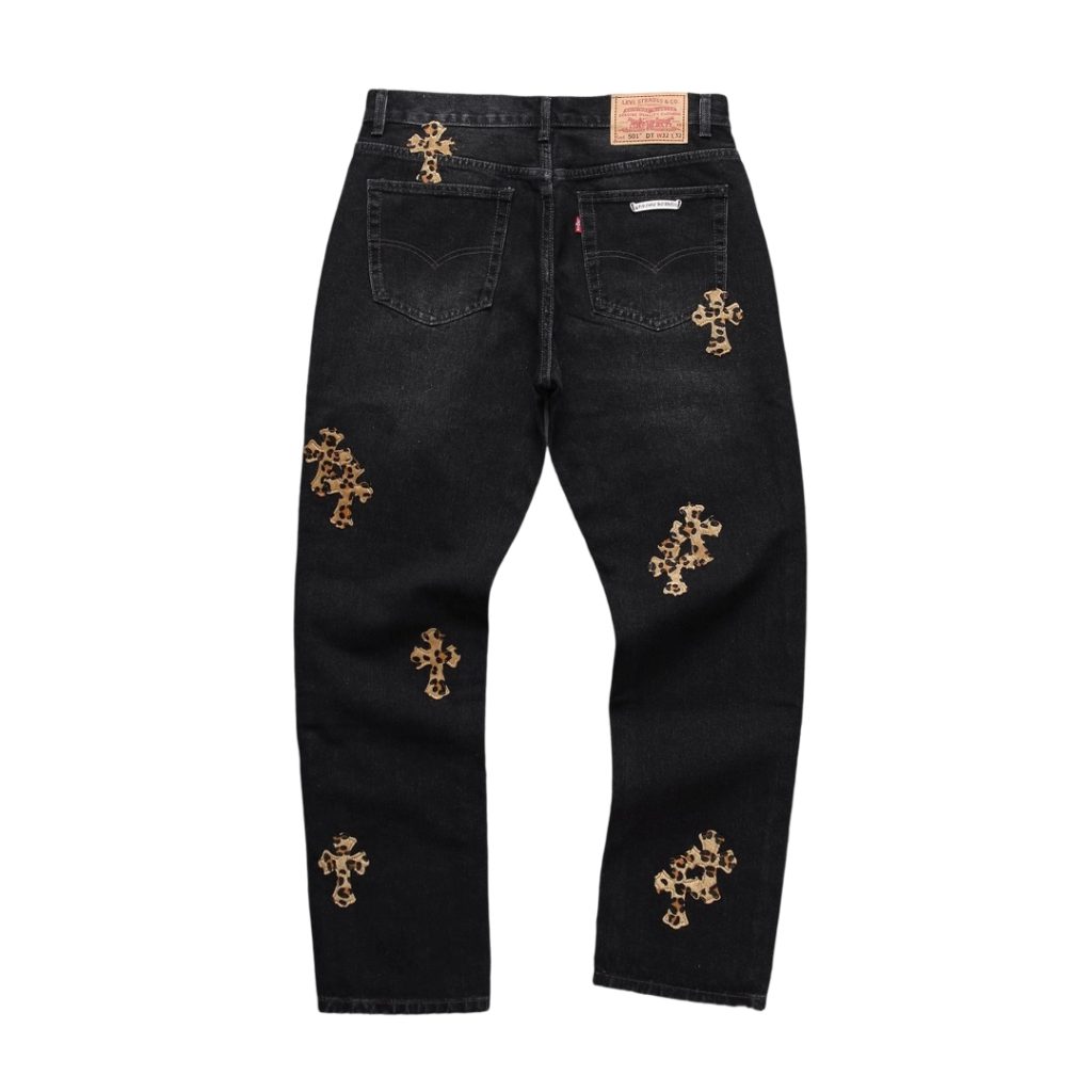 Chrome Hearts Leopard Cross Patch Jeans OKZY2026490