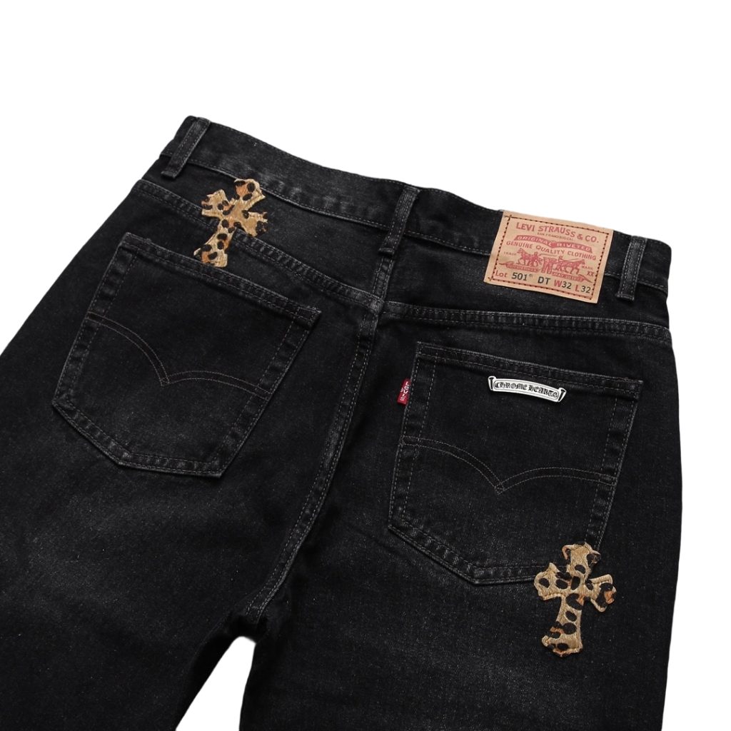 Chrome Hearts Leopard Cross Patch Jeans OKZY2026490