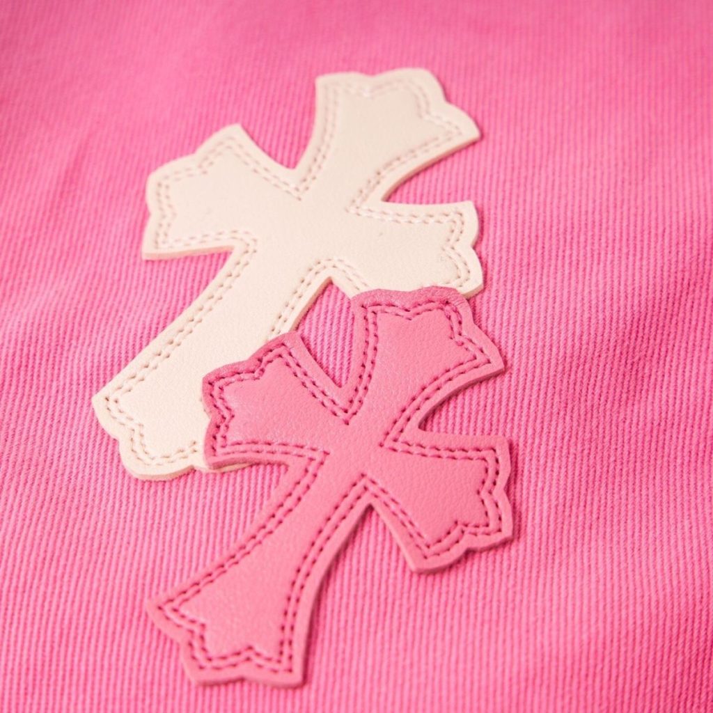 Chrome Hearts Pink Cross Patch Jeans OKZY2026495