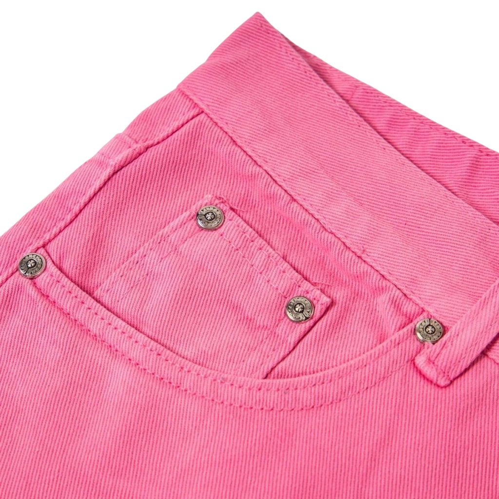 Chrome Hearts Pink Cross Patch Jeans OKZY2026495
