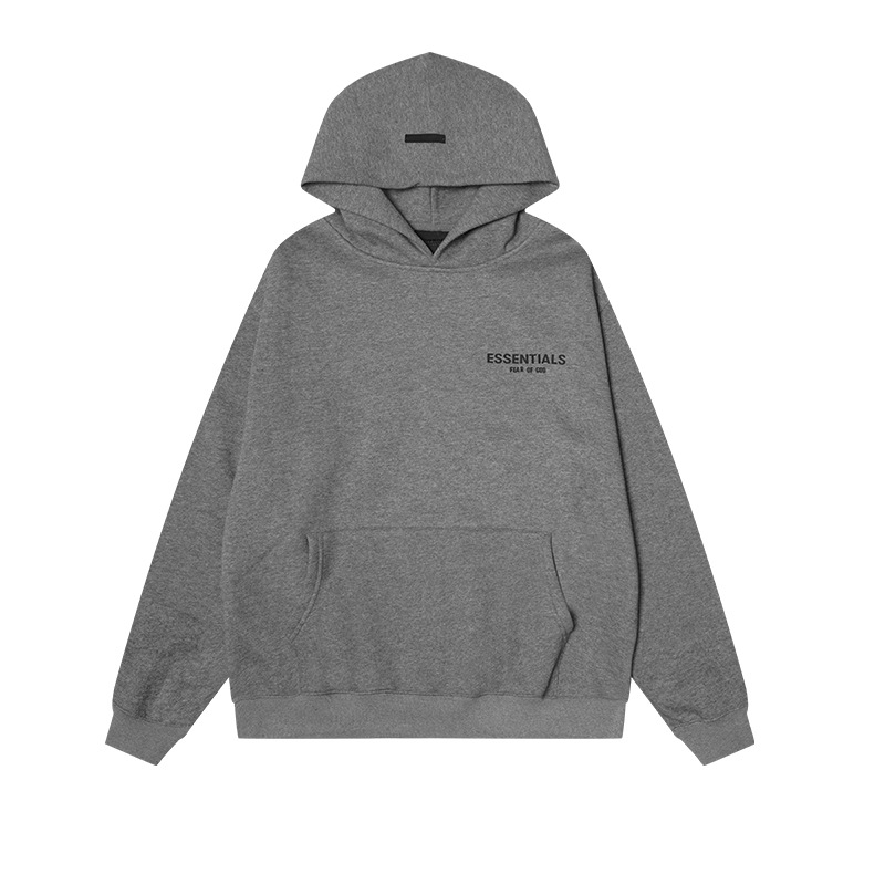Essentials Small Logo Dark Heather Grey Hoodie OKZY2026509
