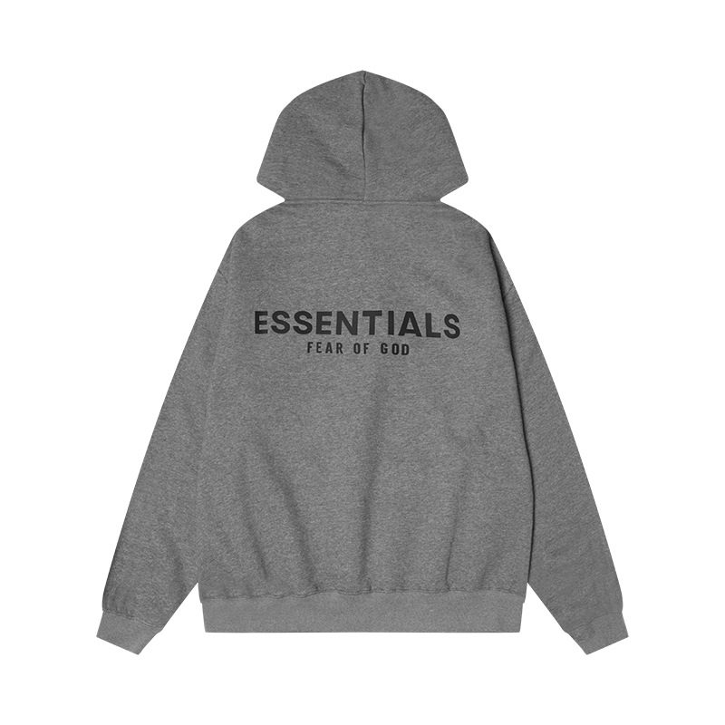 Essentials Small Logo Dark Heather Grey Hoodie OKZY2026509