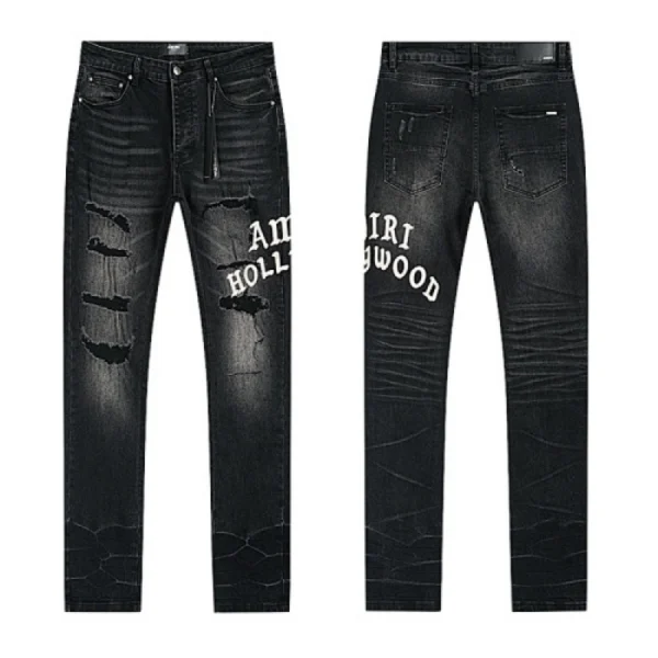 Amiri Hollywood Slogan Print Skinny Jeans OKZY202650