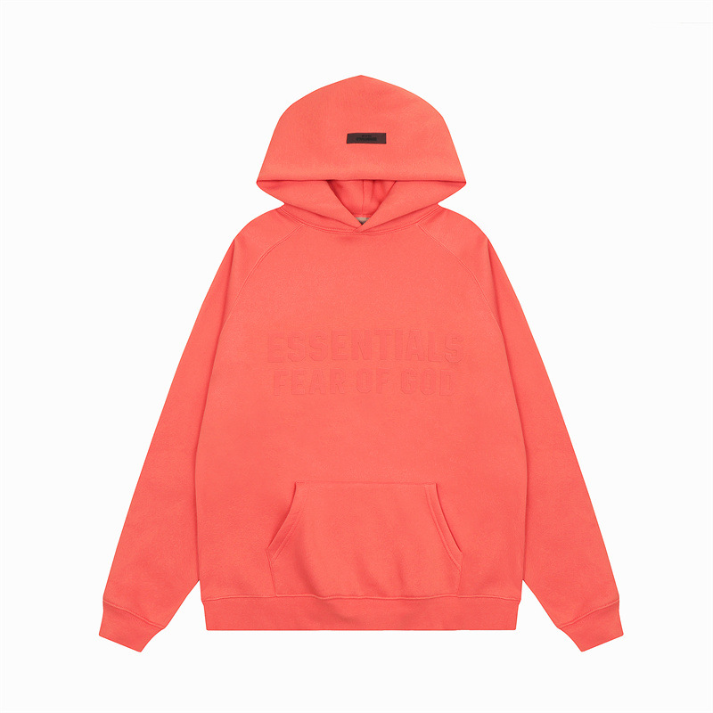 Essentials Embossed Logo Orange Hoodie OKZY2026516