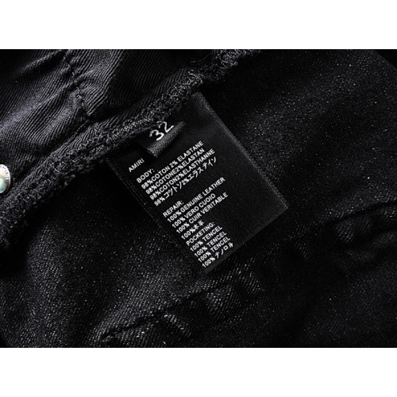 Amiri Black Wash Cross Distressed Denim OKZY202651