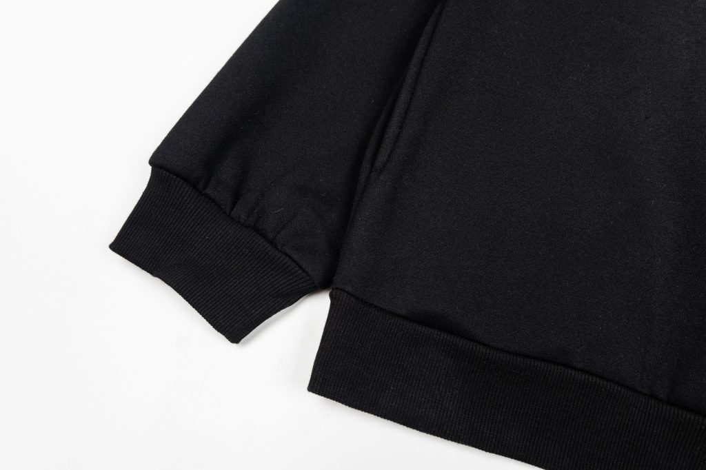 Essentials Arch Text Black Hoodie OKZY2026524