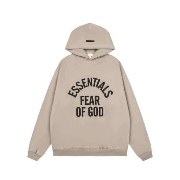 Essentials Arch Text Taupe Hoodie OKZY2026528