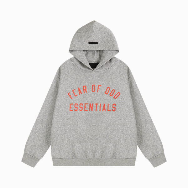 Essentials Arch Logo Heather Grey Hoodie OKZY2026529