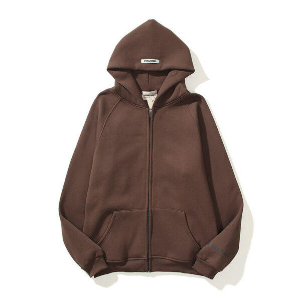 Essentials Back Logo Brown Hoodie OKZY2026535