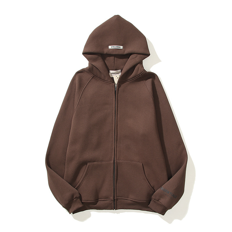 Essentials Back Logo Brown Hoodie OKZY2026535