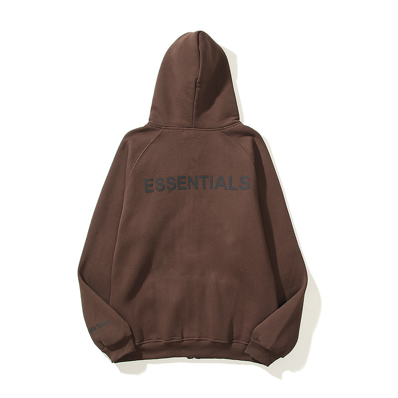 Essentials Back Logo Brown Hoodie OKZY2026535