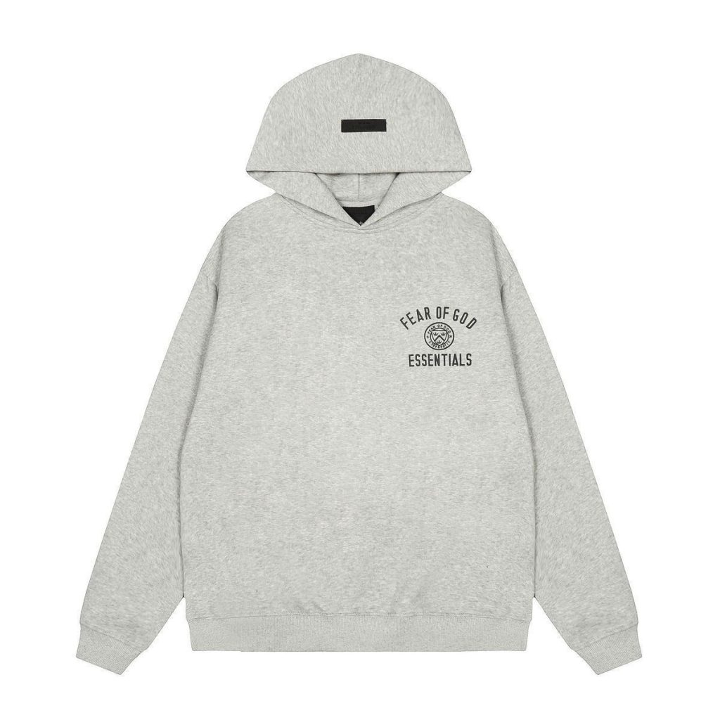 Essentials Chest Crest Heather Grey Hoodie OKZY2026541