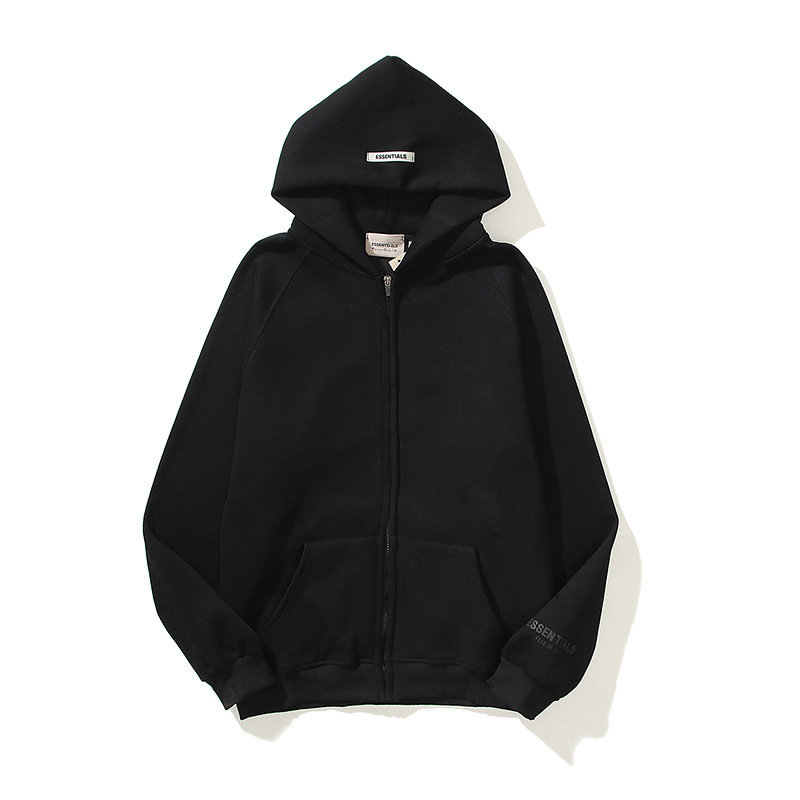 Essentials Back Logo Black Hoodie OKZY2026543