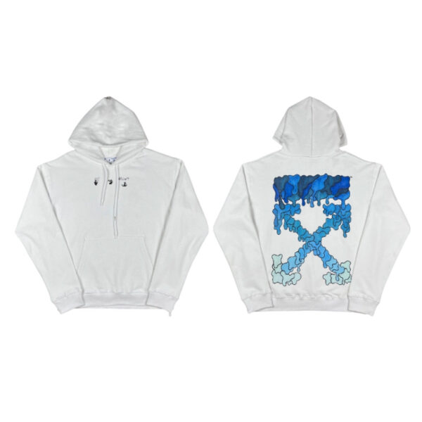 Off White Blue Melting Arrow Hoodie OKZY2026552