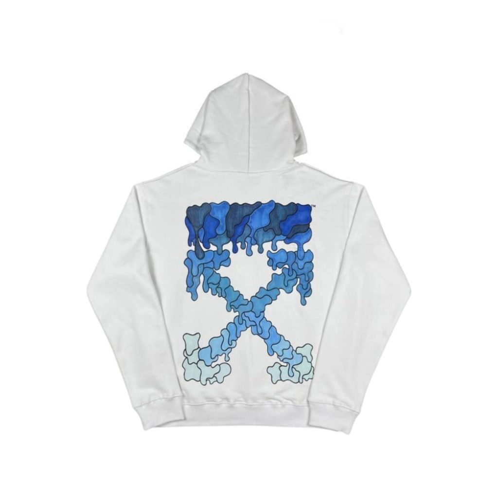 Off White Blue Melting Arrow Hoodie OKZY2026552