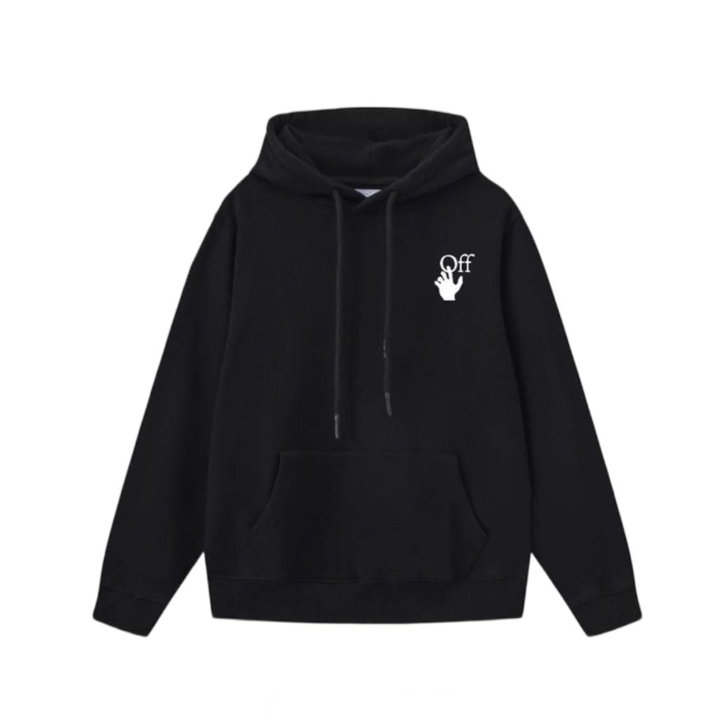 Off White Warning Tape Arrow Hoodie OKZY2026553