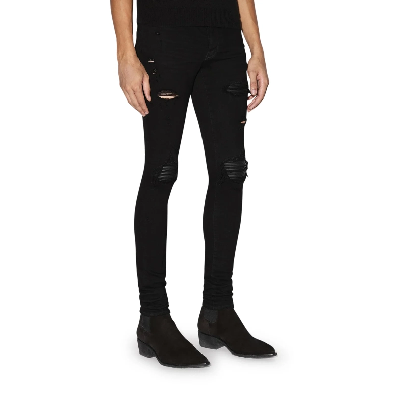 Amiri Leather Knee Distressed Denim OKZY202655