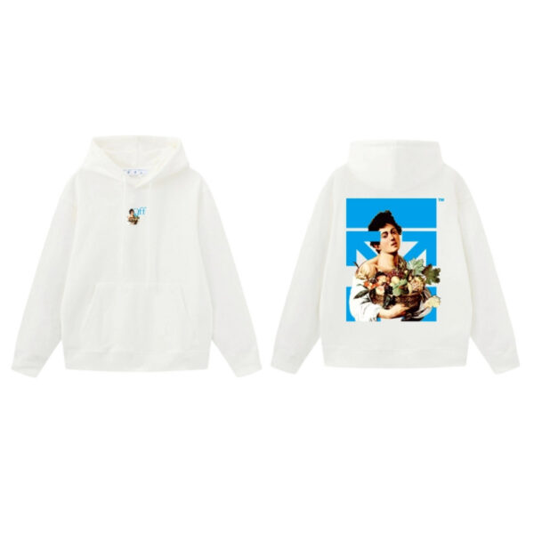 Off White Fruit Boy Oil Painting Arrow Hoodie OKZY2026560