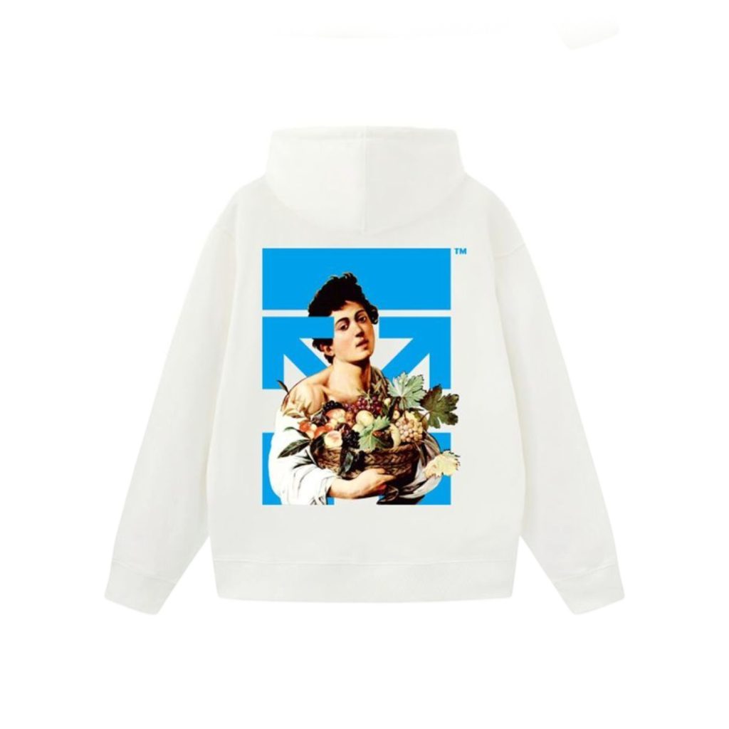 Off White Fruit Boy Oil Painting Arrow Hoodie OKZY2026560