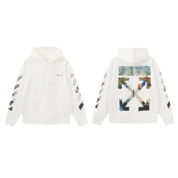Off White Impressionism Painting Arrow Hoodie OKZY2026562