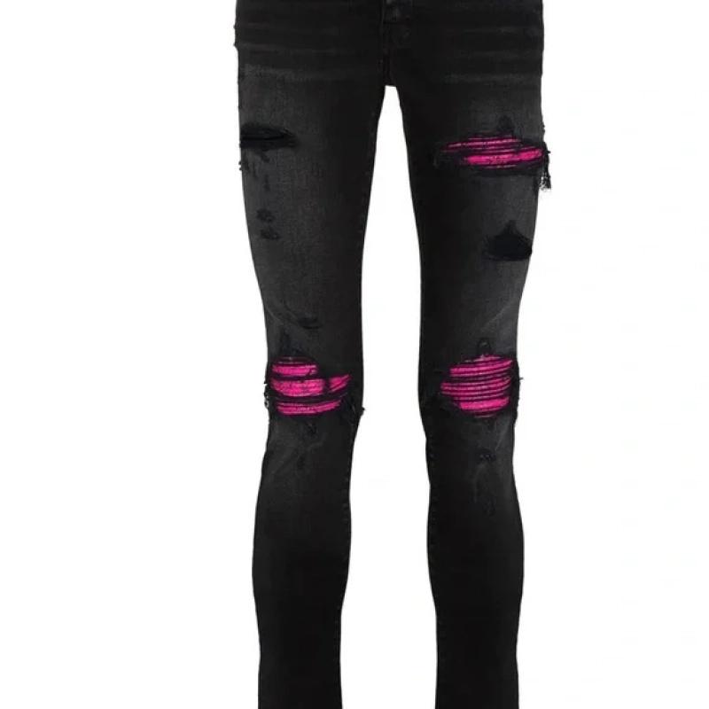 Amiri Pink Biker Skinny Jeans OKZY202656