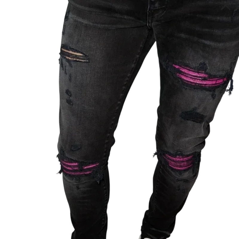 Amiri Pink Biker Skinny Jeans OKZY202656
