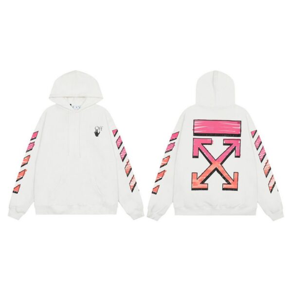 Off White Pink Gradient Arrow Hoodie OKZY2026576
