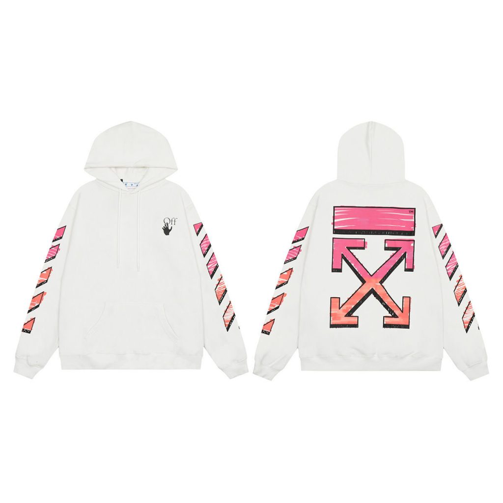 Off White Pink Gradient Arrow Hoodie OKZY2026576