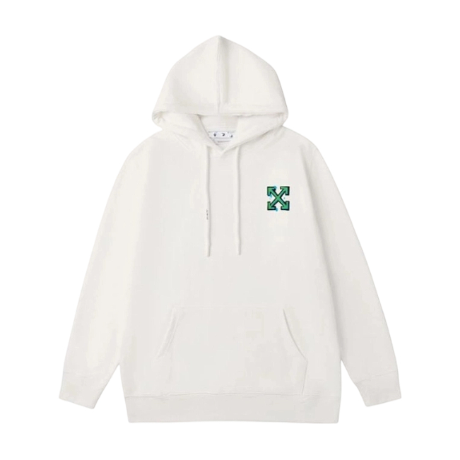 Off White Green Splash Arrow Hoodie OKZY2026579