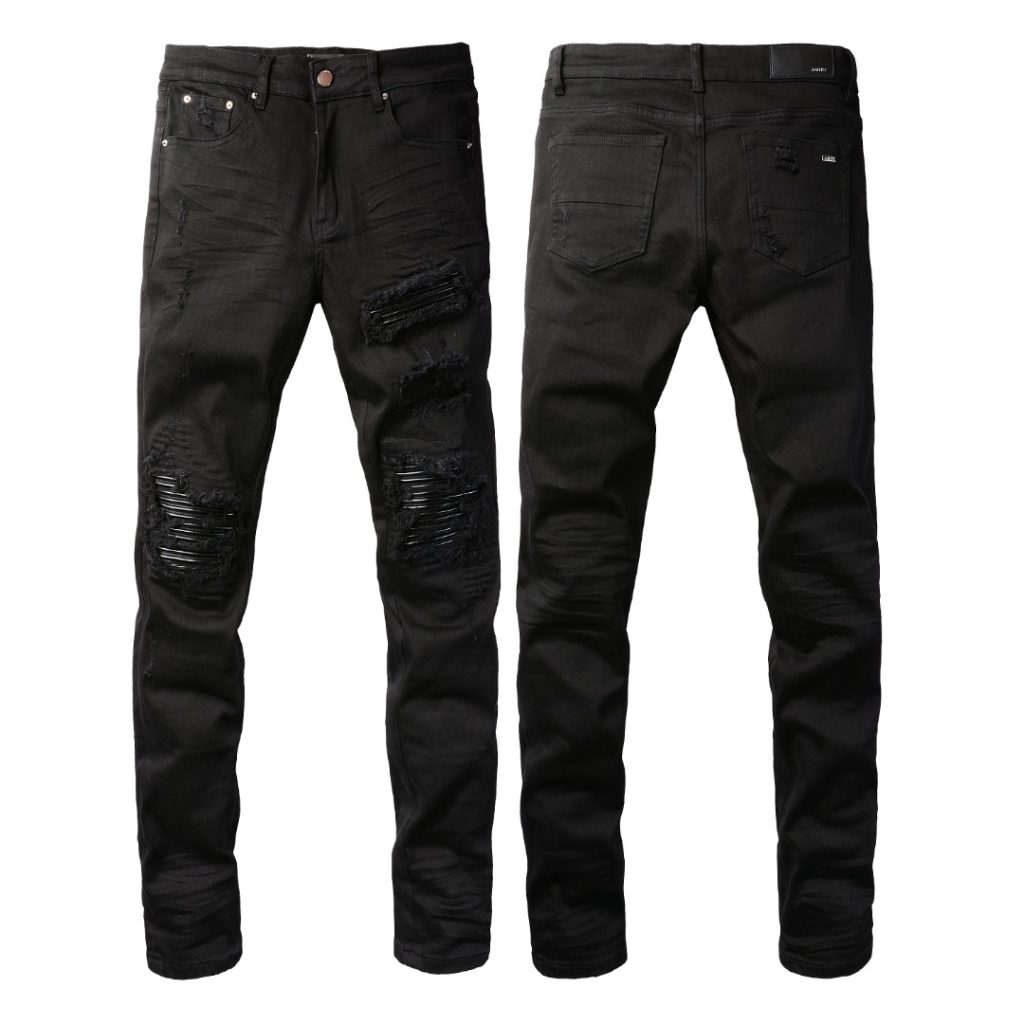 Amiri Frayed Biker Black Jeans OKZY202657