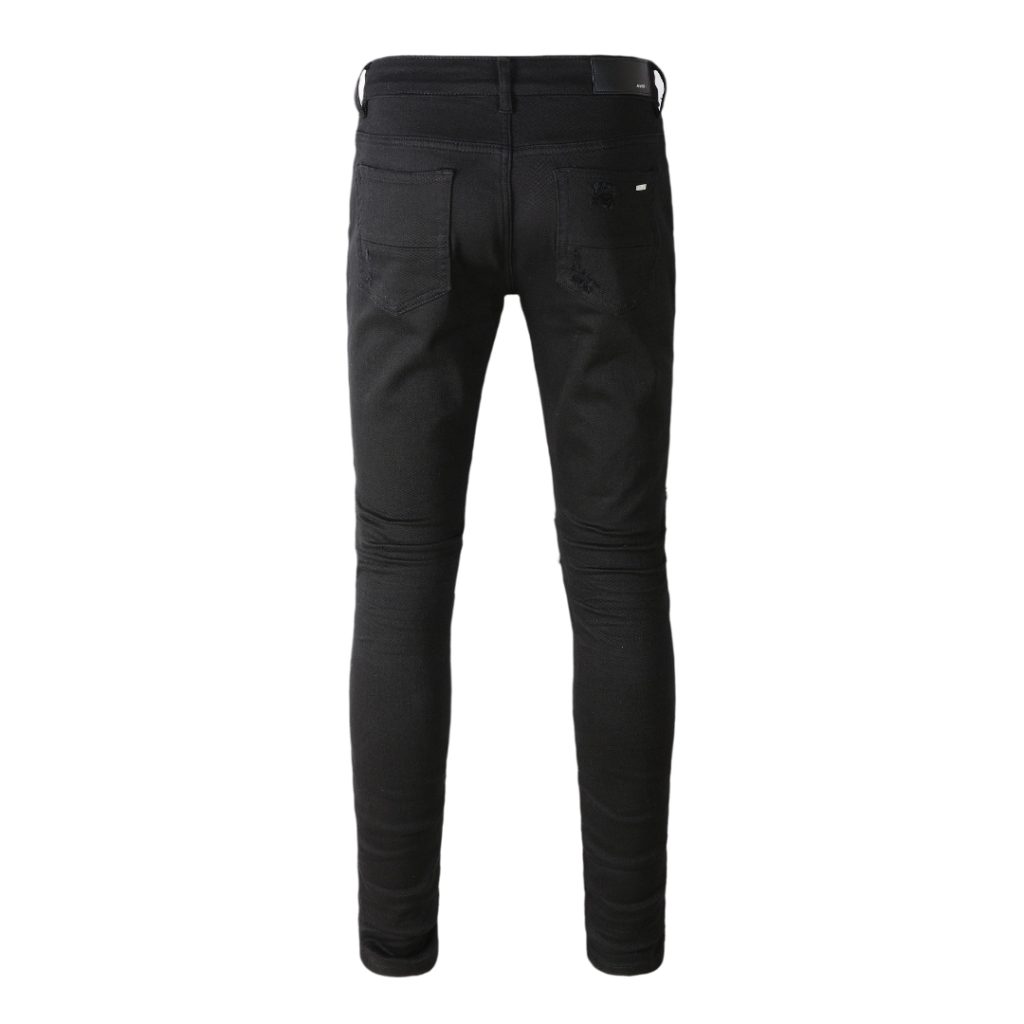 Amiri Frayed Biker Black Jeans OKZY202657