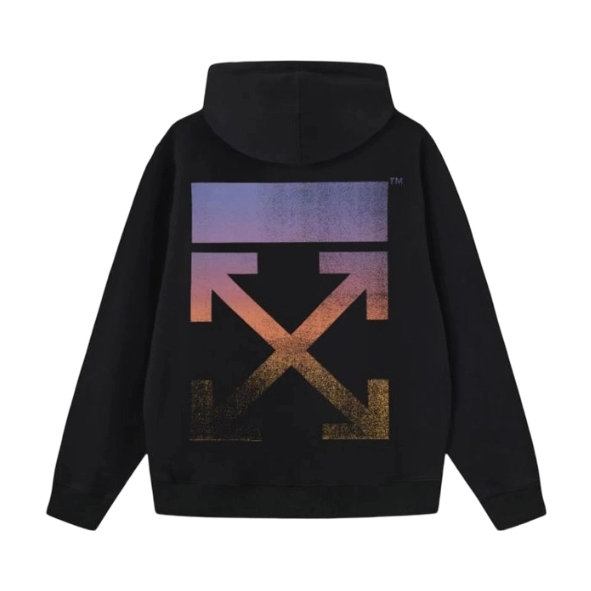 Off White Black Gradient Sunset Arrow Hoodie OKZY2026581