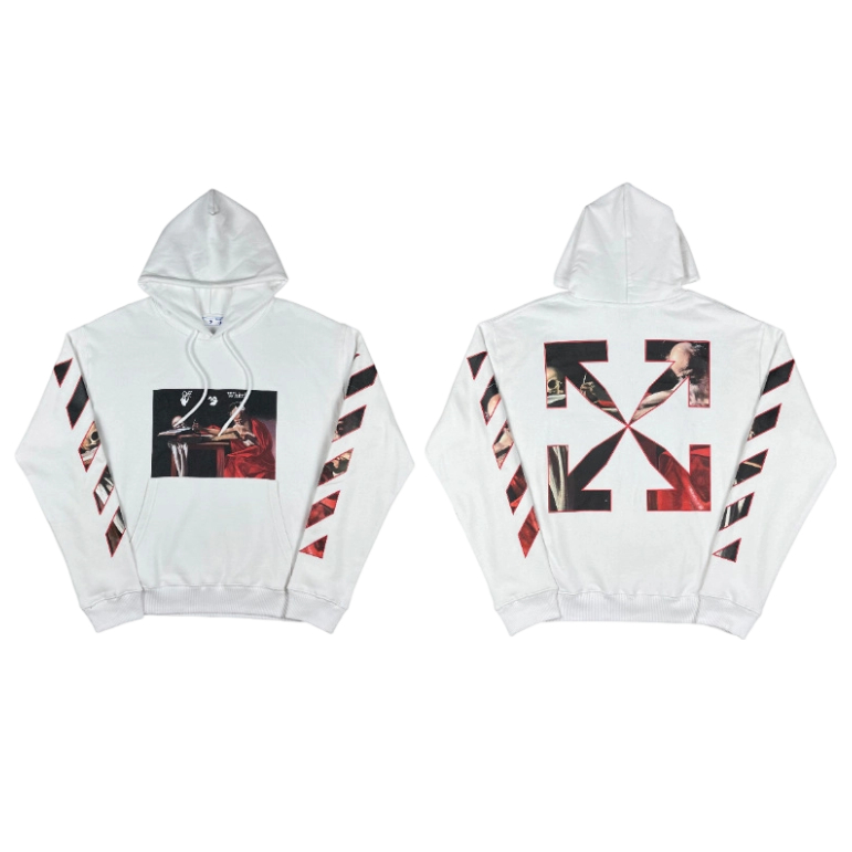 Off White Baroque Painting Arrow Hoodie OKZY2026582
