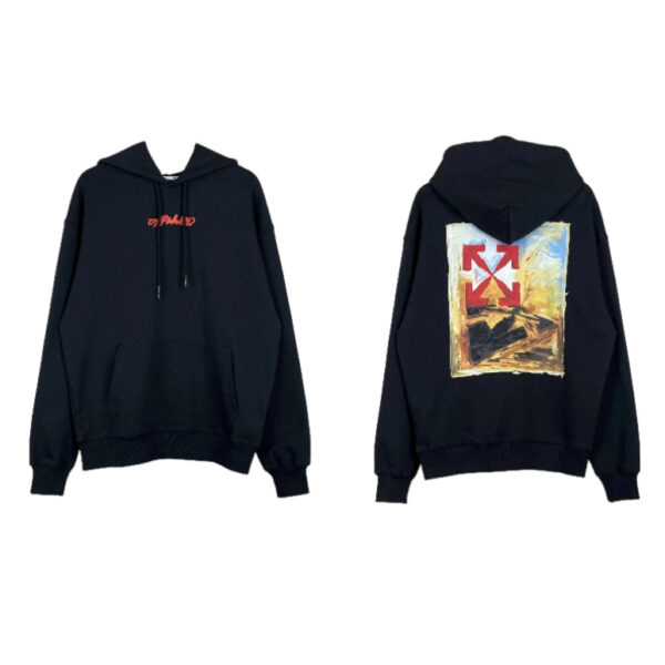 Off White Van Gogh Style Arrow Hoodie OKZY2026585